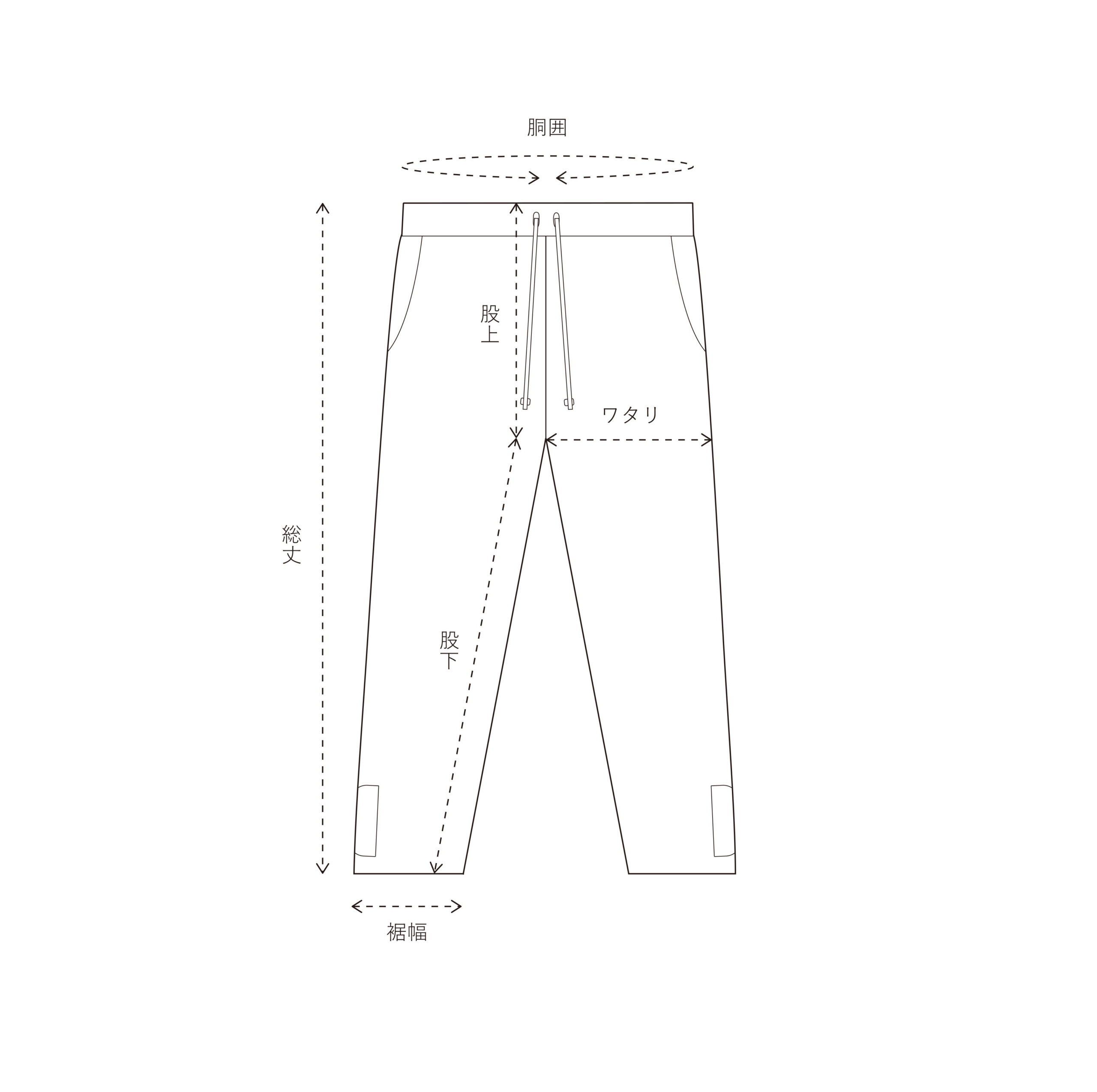 m.u RIB adjustable pants BK – Japoness