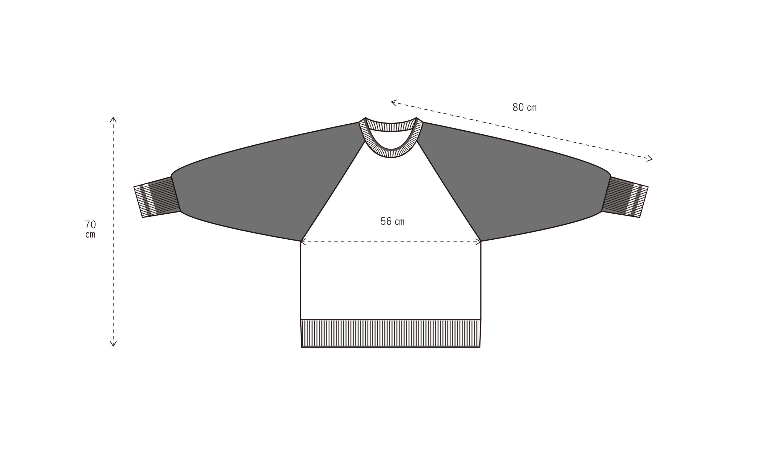 m.u Classy Raglan Sweat RD × BG – Japoness
